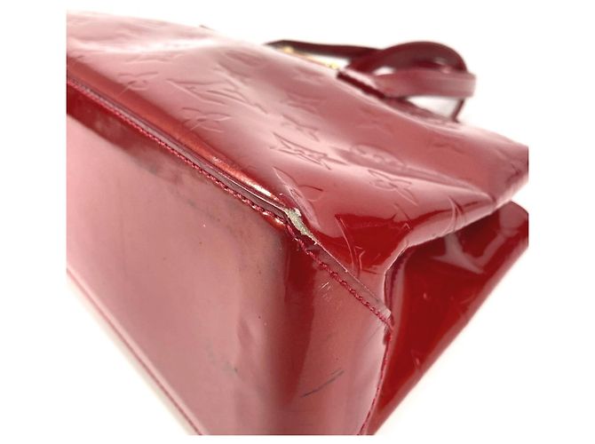 Borsa Louis Vuitton Monogram Vernis Wilshire PM Rosso - vista 4