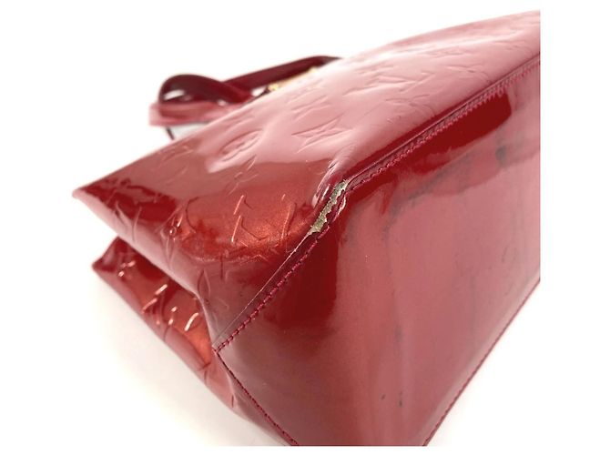 Borsa Louis Vuitton Monogram Vernis Wilshire PM Rosso - vista 5