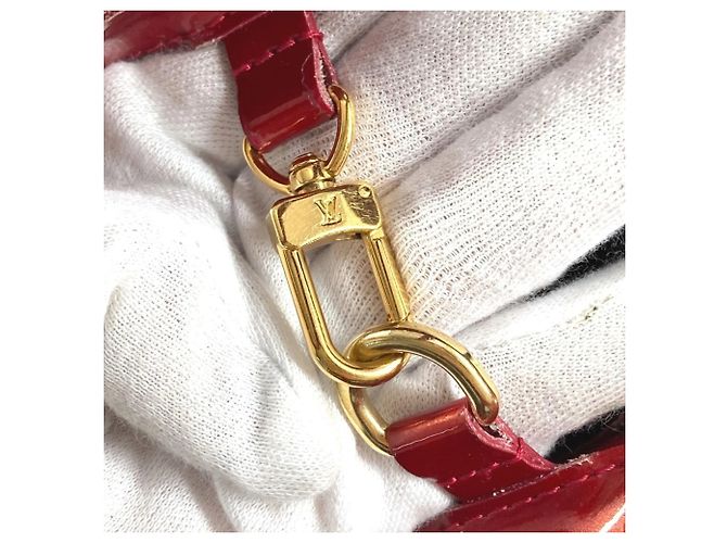 Borsa Louis Vuitton Monogram Vernis Wilshire PM Rosso - vista 9