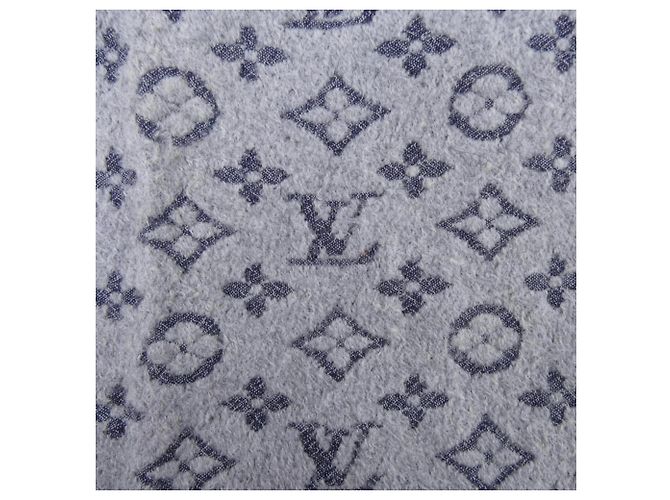 Klassischer Monogramm-Schal von Louis Vuitton Braun Marineblau - Ansicht 4