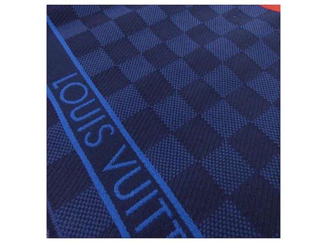 Louis Vuitton Nachrichtenschal Braun Rot Marineblau - Ansicht 4