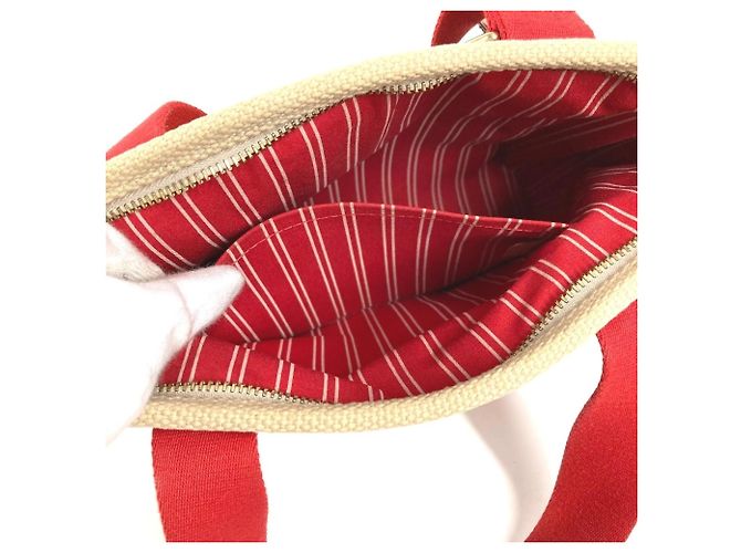 Borsa Tote Louis Vuitton Antigua Cabas PM Rosso Beige - vista 13