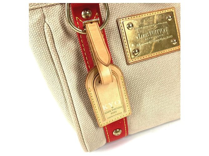 Borsa Tote Louis Vuitton Antigua Cabas PM Rosso Beige - vista 16