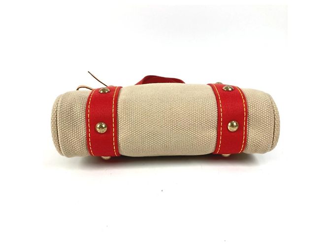 Borsa Tote Louis Vuitton Antigua Cabas PM Rosso Beige - vista 5