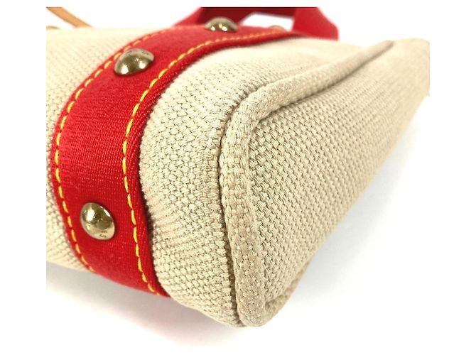 Borsa Tote Louis Vuitton Antigua Cabas PM Rosso Beige - vista 6