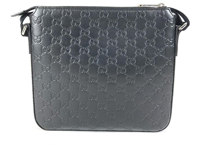 Borsa Gucci GG con logo Guccissima in rilievo Nero - vista 2
