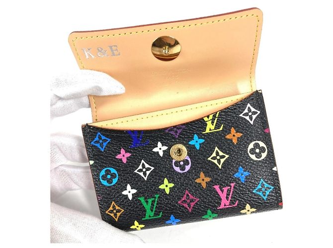 Louis Vuitton Monogram Multicolore Coin Purse Black Multiple colors - view 9