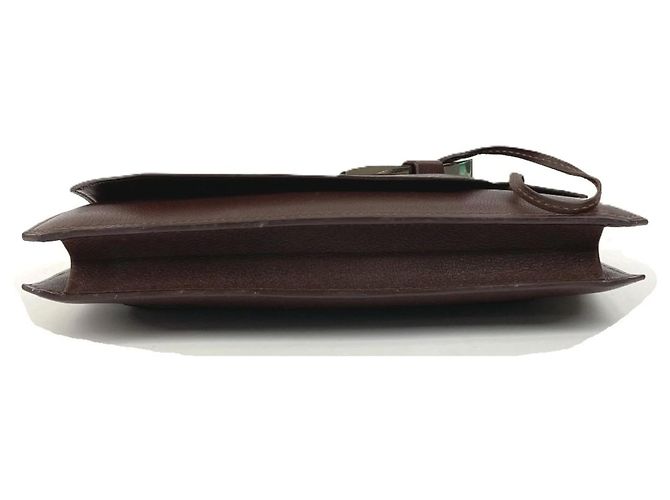 Bolso sobre de cuero marrón Hermès Castaño - vista 4