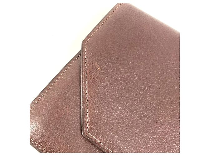 Bolso sobre de cuero marrón Hermès Castaño - vista 8