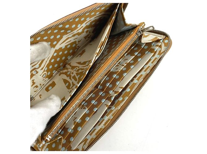 Cartera de seda Azap Long de Hermès Beige - vista 10