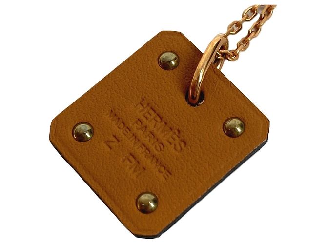 Hermès Collar Colgante As de Coeur PM en Cadena de Corazón HERMES Negro Rosa - vista 5