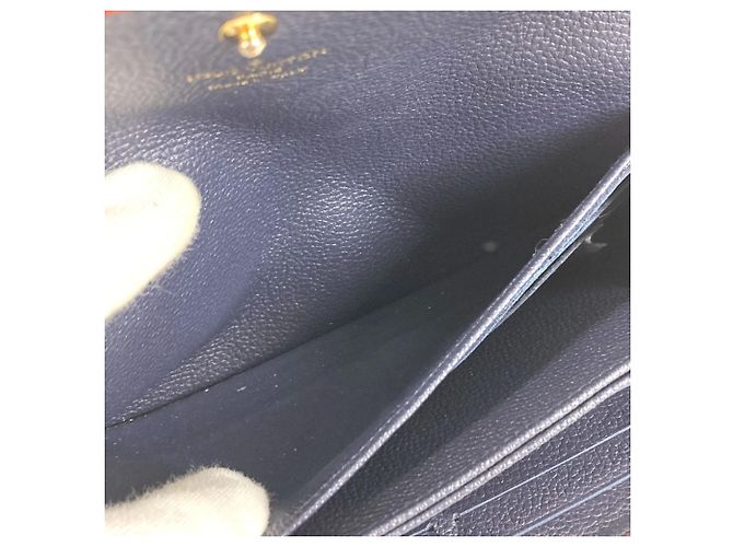 Lange Brieftasche Monogram Empreinte Louis Vuitton Rot Marineblau - Ansicht 11