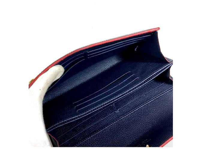 Lange Brieftasche Monogram Empreinte Louis Vuitton Rot Marineblau - Ansicht 14