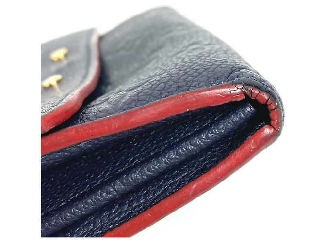 Lange Brieftasche Monogram Empreinte Louis Vuitton Rot Marineblau - Ansicht 4