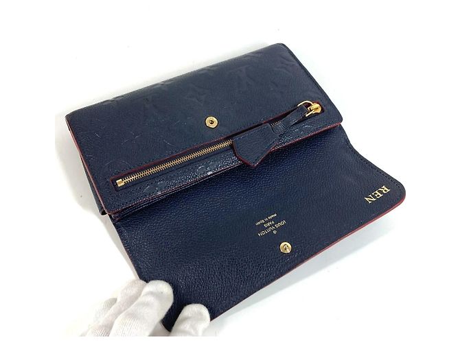 Lange Brieftasche Monogram Empreinte Louis Vuitton Rot Marineblau - Ansicht 7