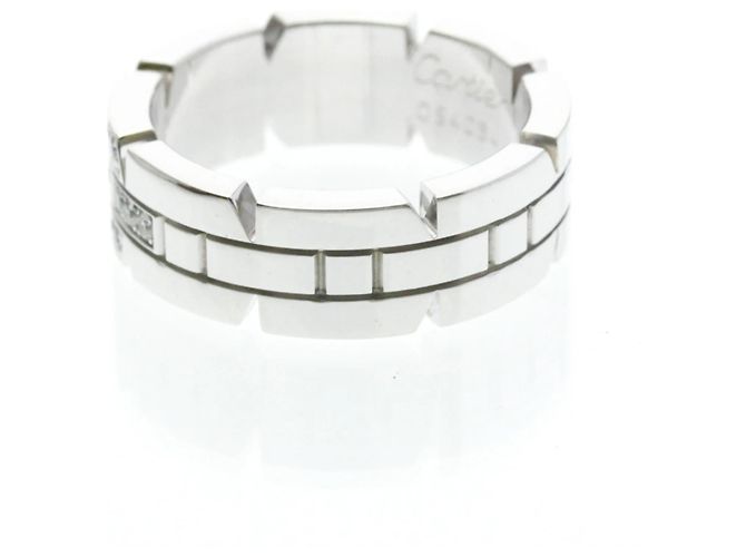 Cartier Tank Française Diamantbandring Silber - Ansicht 2