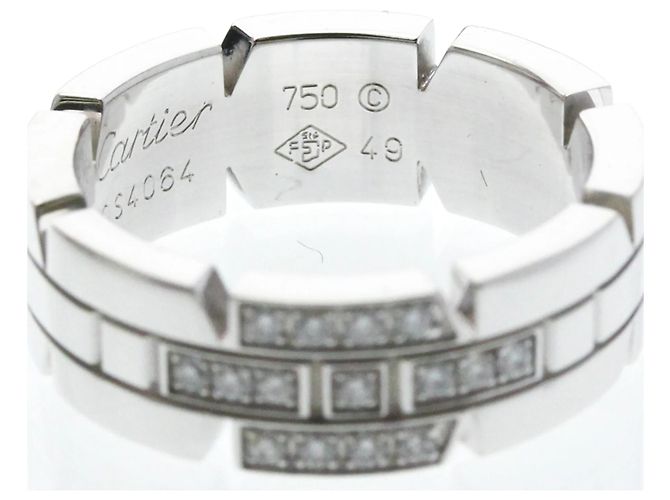 Cartier Tank Française Diamantbandring Silber - Ansicht 5