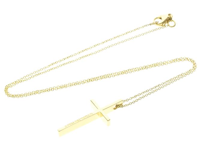 Tiffany & Co Collana Tiffany Cross in Oro Giallo (18K) D'oro - vista 11