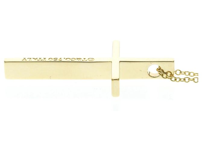Tiffany & Co Collana Tiffany Cross in Oro Giallo (18K) D'oro - vista 3