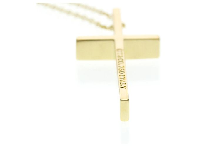Tiffany & Co Collana Tiffany Cross in Oro Giallo (18K) D'oro - vista 4