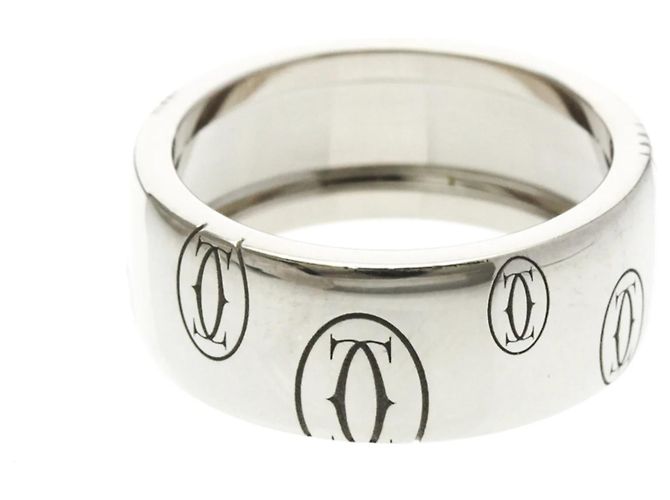 Anello Cartier Buon Compleanno LM in Oro Bianco Argento - vista 2