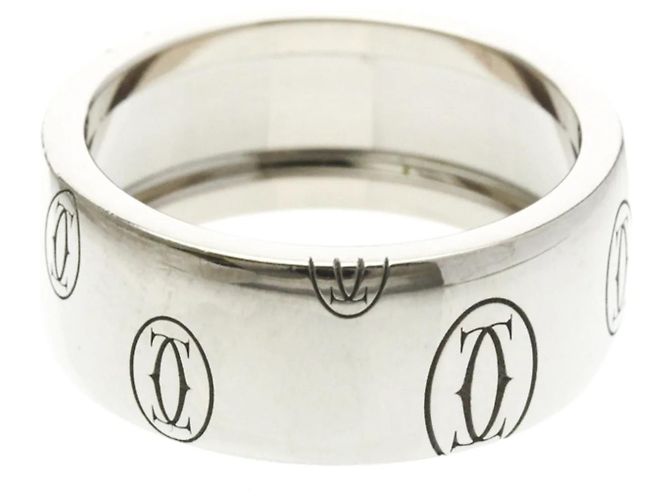 Anello Cartier Buon Compleanno LM in Oro Bianco Argento - vista 3