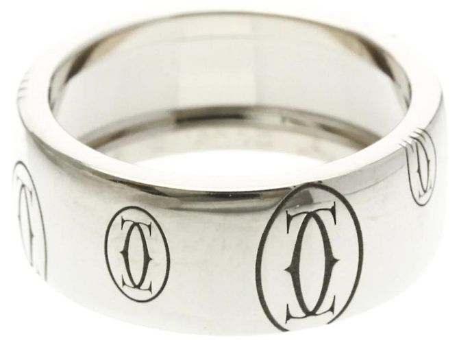 Anello Cartier Buon Compleanno LM in Oro Bianco Argento - vista 4