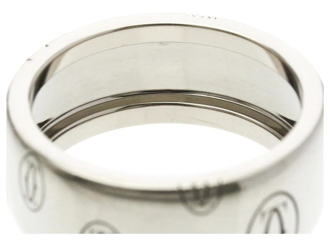 Anello Cartier Buon Compleanno LM in Oro Bianco Argento - vista 8