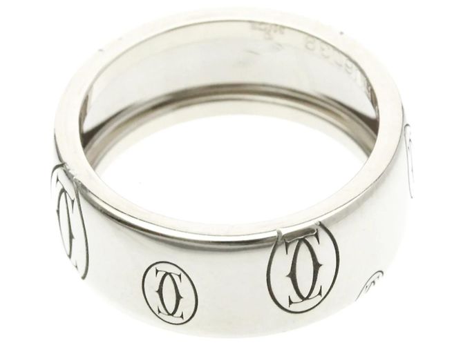 Anello Cartier Buon Compleanno LM in Oro Bianco Argento - vista 9