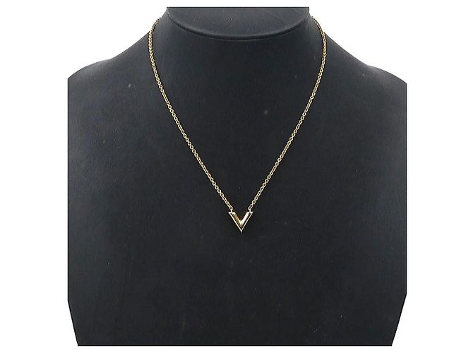 Louis Vuitton Essential V Metallgold-Halskette Golden - Ansicht 10