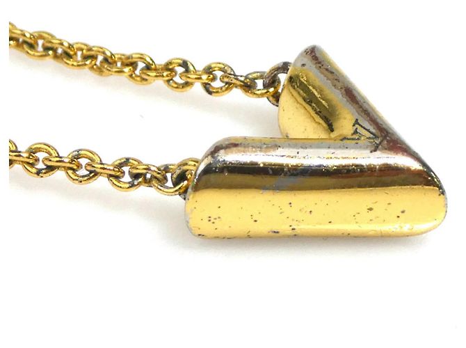 Louis Vuitton Essential V Metallgold-Halskette Golden - Ansicht 2