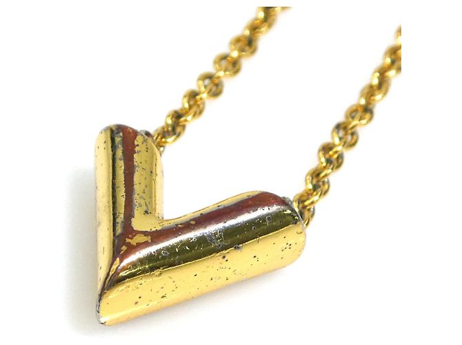 Louis Vuitton Essential V Metallgold-Halskette Golden - Ansicht 3