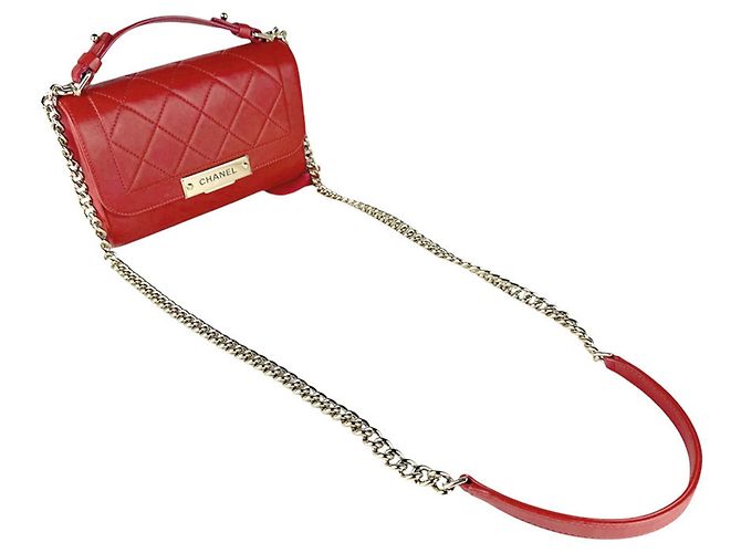 Timeless Borsa a spalla in pelle rossa Chanel Rosso - vista 11