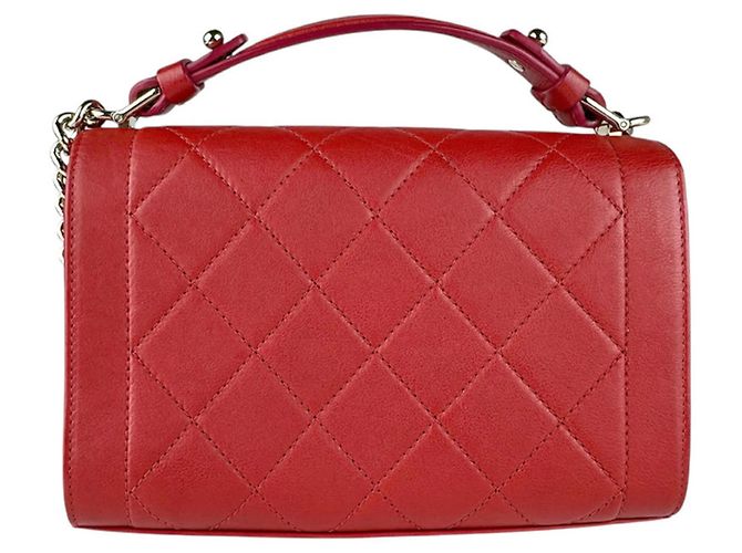 Timeless Borsa a spalla in pelle rossa Chanel Rosso - vista 3