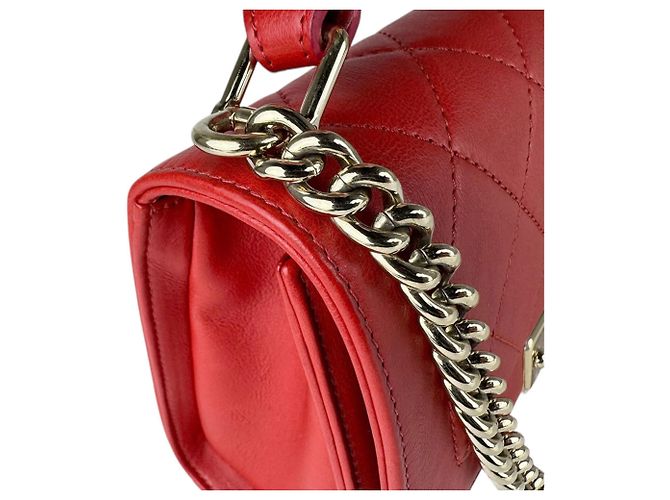 Timeless Borsa a spalla in pelle rossa Chanel Rosso - vista 6