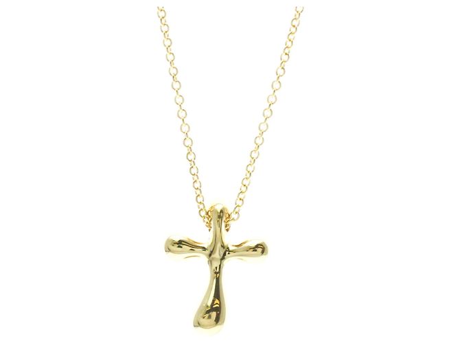 Tiffany & Co Collana con pendente a croce in oro giallo 18K Tiffany D'oro - vista 2