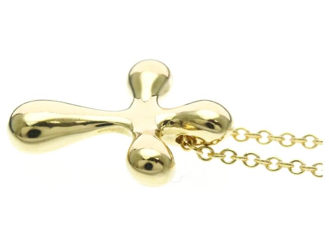 Tiffany & Co Collana con pendente a croce in oro giallo 18K Tiffany D'oro - vista 3