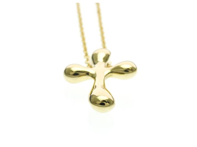 Tiffany & Co Collana con pendente a croce in oro giallo 18K Tiffany D'oro - vista 4