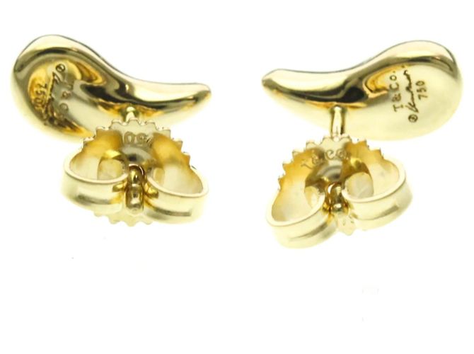 Tiffany & Co Orecchini a bottone in oro a forma di goccia Tiffany D'oro - vista 2
