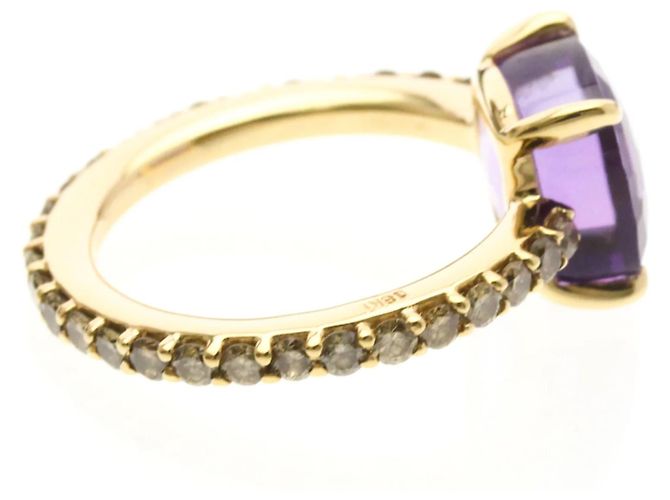 Pomellato Nudo Ring aus Roségold mit Amethyst und Diamanten Golden - Ansicht 4