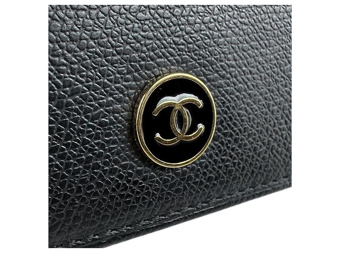 Cartera larga de piel negra Chanel Negro - vista 10