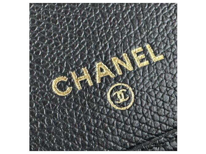 Cartera larga de piel negra Chanel Negro - vista 13