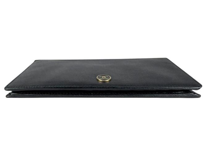 Cartera larga de piel negra Chanel Negro - vista 4