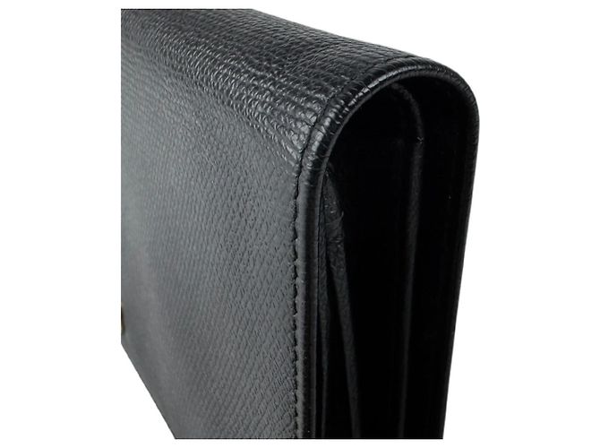 Cartera larga de piel negra Chanel Negro - vista 7