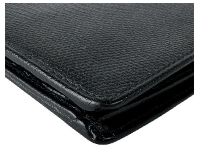 Cartera larga de piel negra Chanel Negro - vista 9