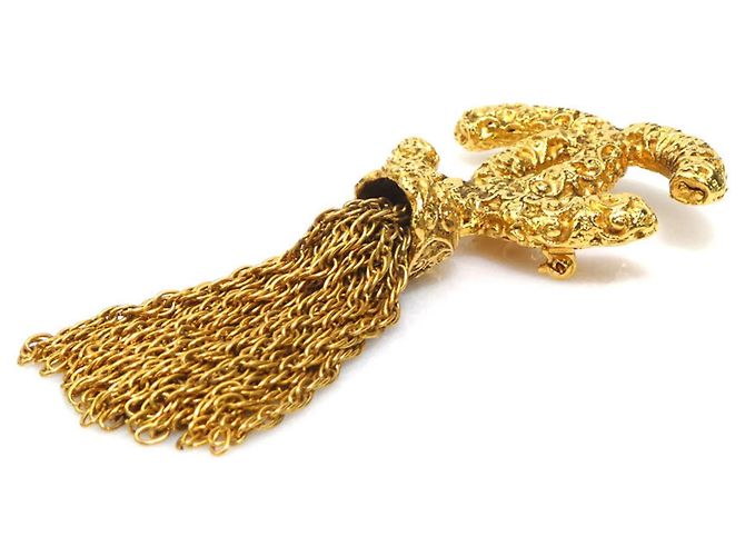 Spilla in metallo dorato Chanel D'oro - vista 3