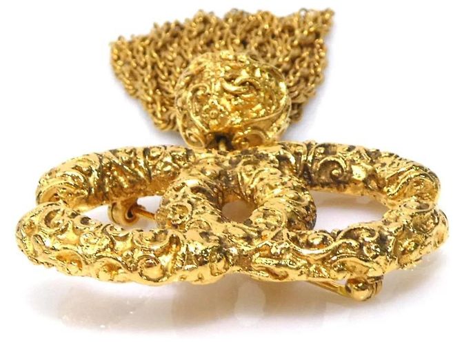 Spilla in metallo dorato Chanel D'oro - vista 4