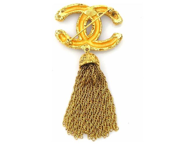 Spilla in metallo dorato Chanel D'oro - vista 5