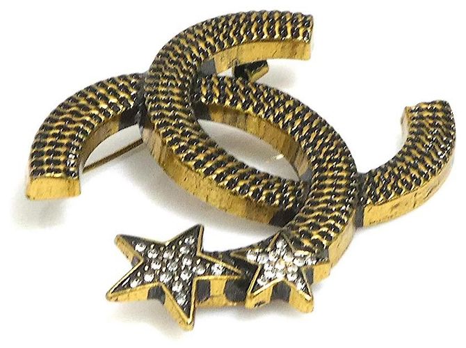 Chanel Gold- und Silberbrosche Golden - Ansicht 2