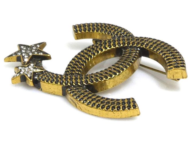Chanel Gold- und Silberbrosche Golden - Ansicht 3